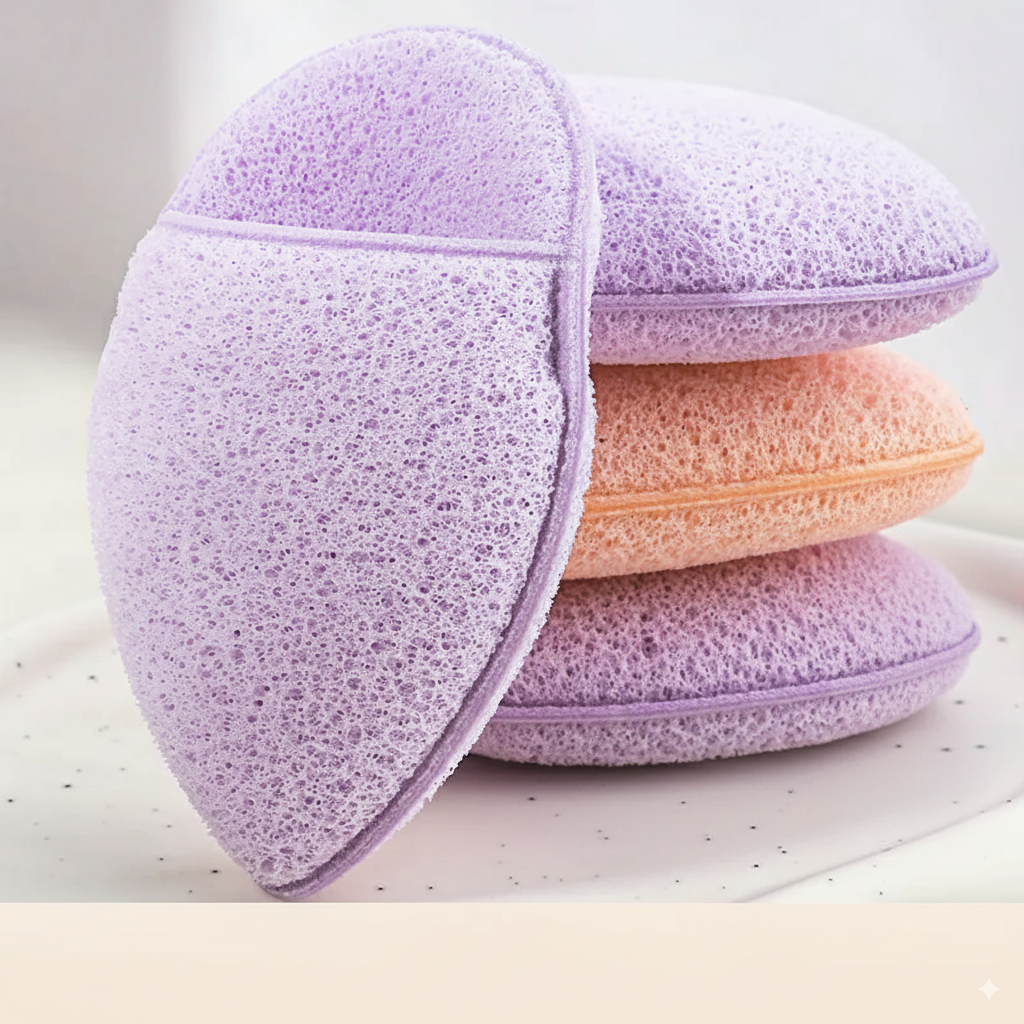 Soft Konjac Cleansing Puff with Hanging Strap