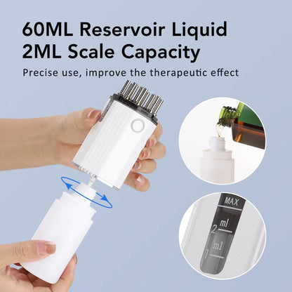 Electric Visual Hair Applicator Scalp Massager 60Ml EMS Red Light Treatment Growth Applicator Head Massage Relax Hair Growth