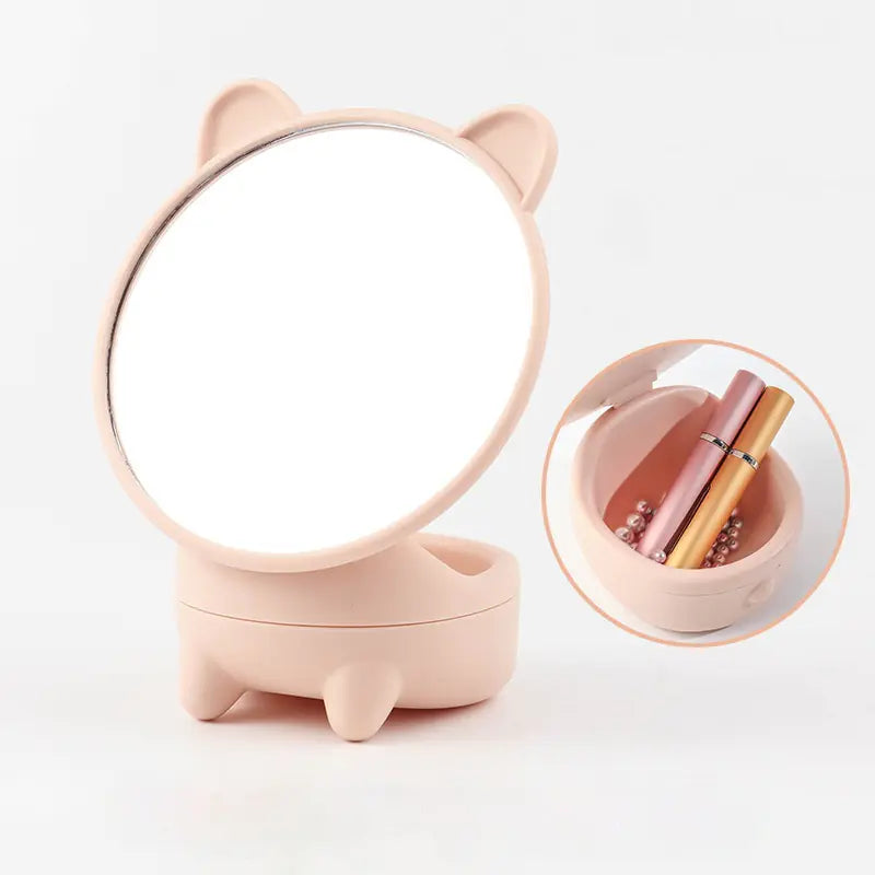 High-Definition Desktop Makeup Mirror for Students