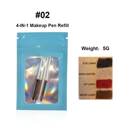 4-in-1 Makeup Pen with Lip Liner, Highlighter & Eyeliner
