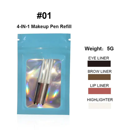 4-in-1 Makeup Pen with Lip Liner, Highlighter & Eyeliner