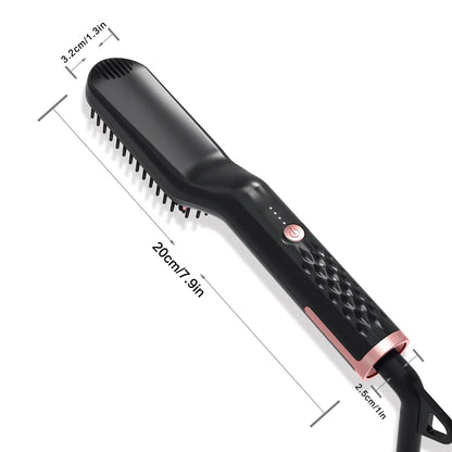 Straightening Brush and Beard Comb Set